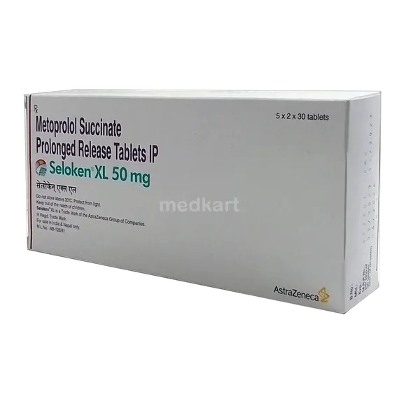 seloken xl 50mg tablet 30's